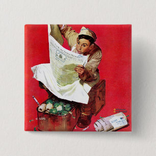 Badge Carré 5 Cm Willie Gillis sur K.P