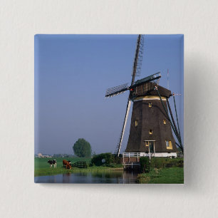 Badge Carré 5 Cm Windmills, Leidschendam, Pays-Bas