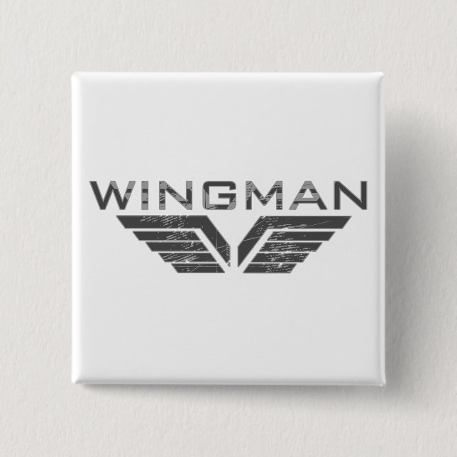 Badge Carré 5 Cm Wingman (Devant)