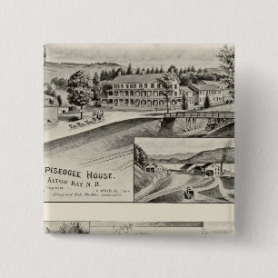 Badge Carré 5 Cm Winnipiseogee House, Lakeside House