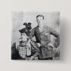 Badge Carré 5 Cm Winston Churchill avec le sien mère 2