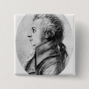 Badge Carré 5 Cm Wolfgang Amadeus Mozart