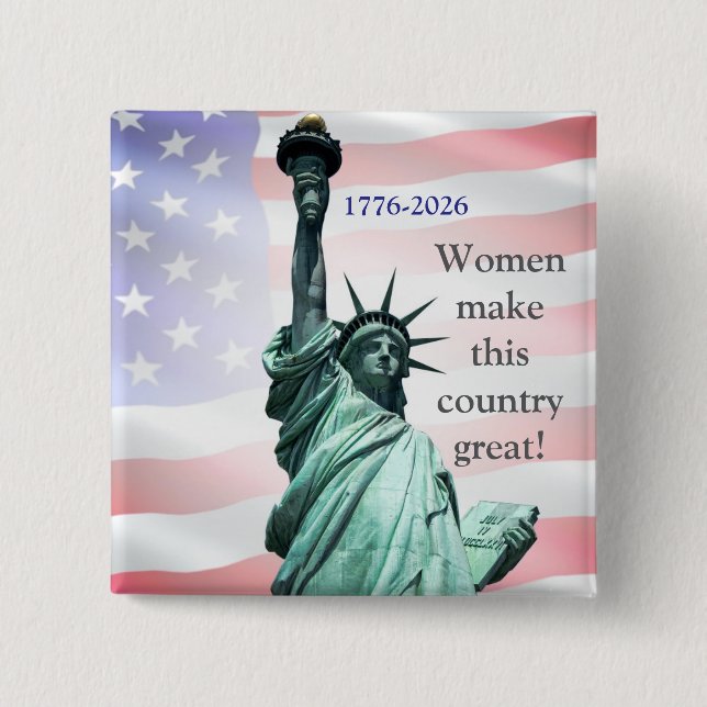 Badge Carré 5 Cm Women Make This Country Great! Button 3 (Devant)