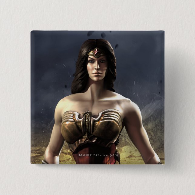 Badge Carré 5 Cm Wonder Woman (Devant)