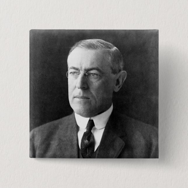 Badge Carré 5 Cm Woodrow Wilson (Devant)