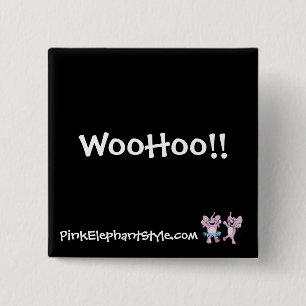 Badge Carré 5 Cm WooHoo bouton