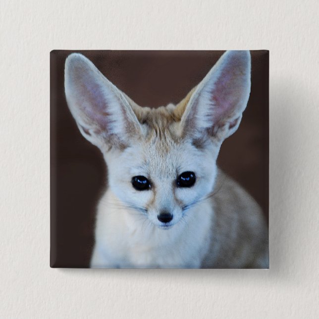 Badge Carré 5 Cm Worlest Cutest Fennec Fox (Devant)