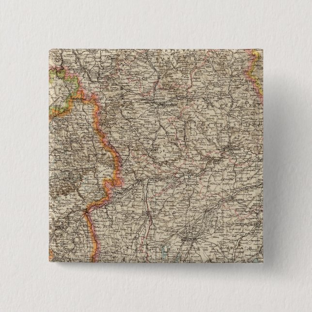 Badge Carré 5 Cm Wurtemberg, Bavière (Devant)
