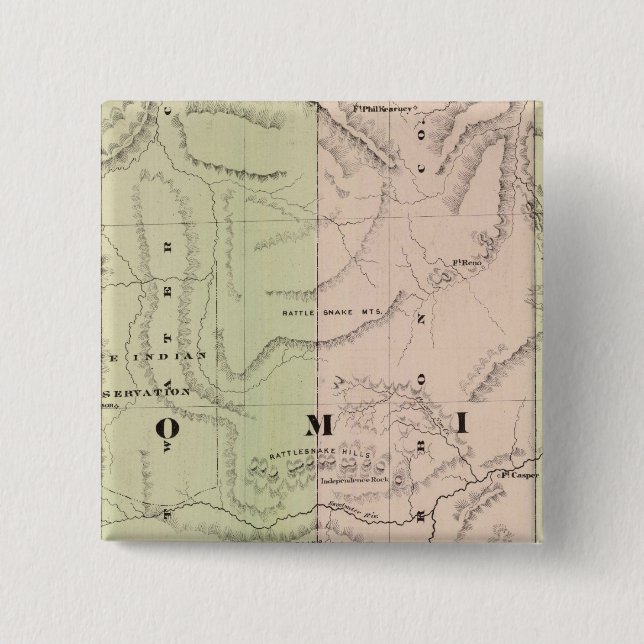 Badge Carré 5 Cm Wyoming 2 (Devant)