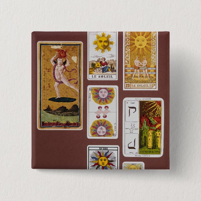 Badge Carré 5 Cm XVIIII The Sun (Devant)