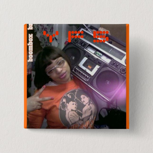 BADGE CARRÉ 5 CM Y F 5 (Devant)