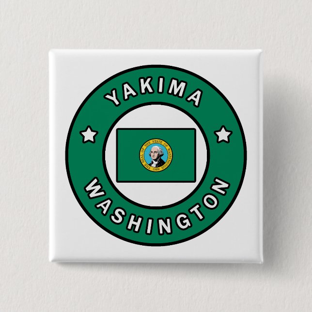 Badge Carré 5 Cm Yakima Washington (Devant)