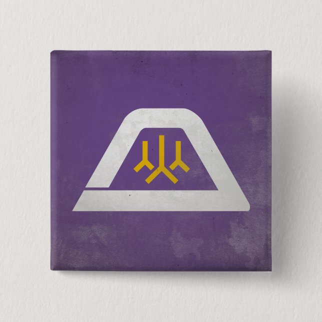 Badge Carré 5 Cm Yamanashi prefecture (Devant)