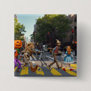 Badge Carré 5 Cm yellow crosswalk