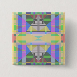 Badge Carré 5 Cm Yellow Green Blue Purple Geometric
