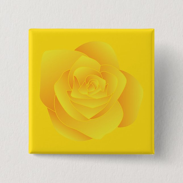 Badge Carré 5 Cm Yellow Rose (Devant)