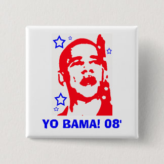 Badge Carré 5 Cm Yo Bama ! 08' étoile