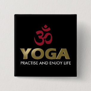 Badge Carré 5 Cm Yoga