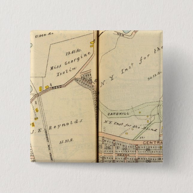 Badge Carré 5 Cm Yonkers, New York 2 (Devant)