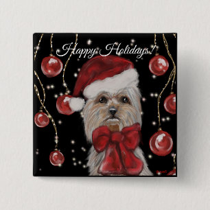 Badge Carré 5 Cm Yorkie