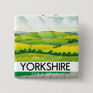 Badge Carré 5 Cm Yorkshire travel poster giant coffee mug magnet