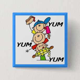 Badge Carré 5 Cm Yum Yum Été