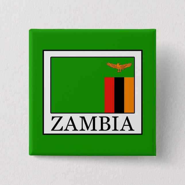 Badge Carré 5 Cm Zambie (Devant)