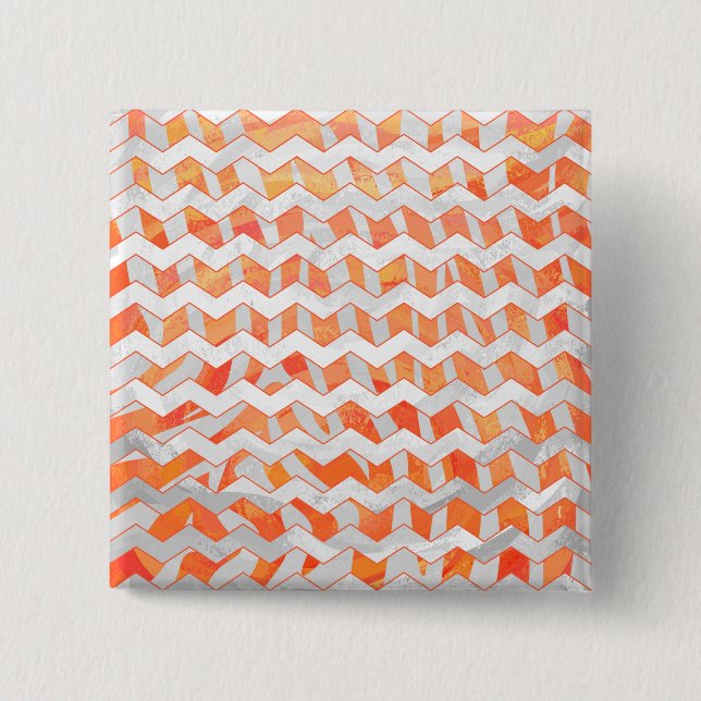 Badge Carré 5 Cm Zebra Orange and White Print (Devant)