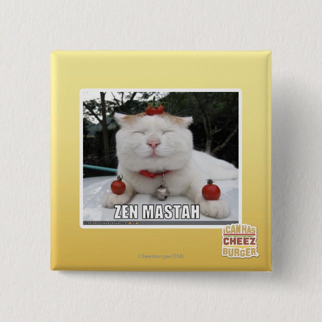 Badge Carré 5 Cm Zen Mastah (Devant)