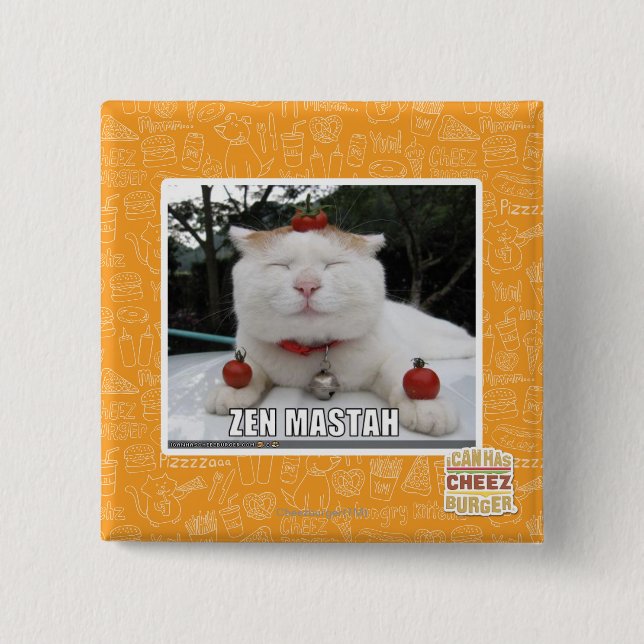 Badge Carré 5 Cm Zen Mastah (Devant)