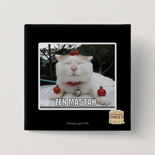 Badge Carré 5 Cm Zen Mastah (Devant)