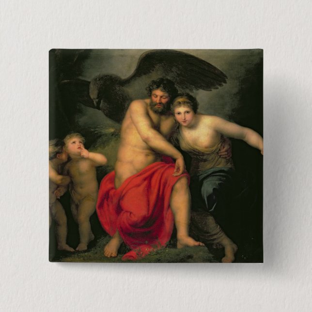 Badge Carré 5 Cm Zeus et Hera sur le bâti IDA, 1775 (Devant)