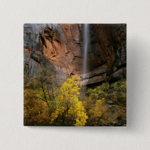 Badge Carré 5 Cm Zion National Park, Utah. États-Unis. Éphémère