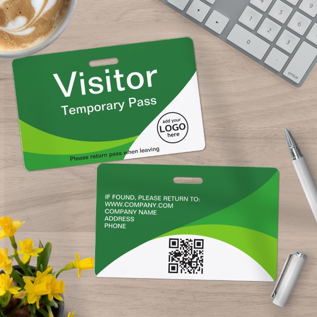 Badge Carte d'accès aux visiteurs de l'entreprise Code Q (Créateur téléchargé)