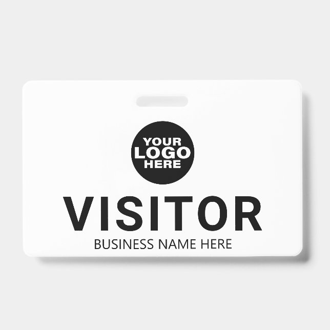 Badge Carte d'accès aux visiteurs du logo d'entreprise p (Avant)