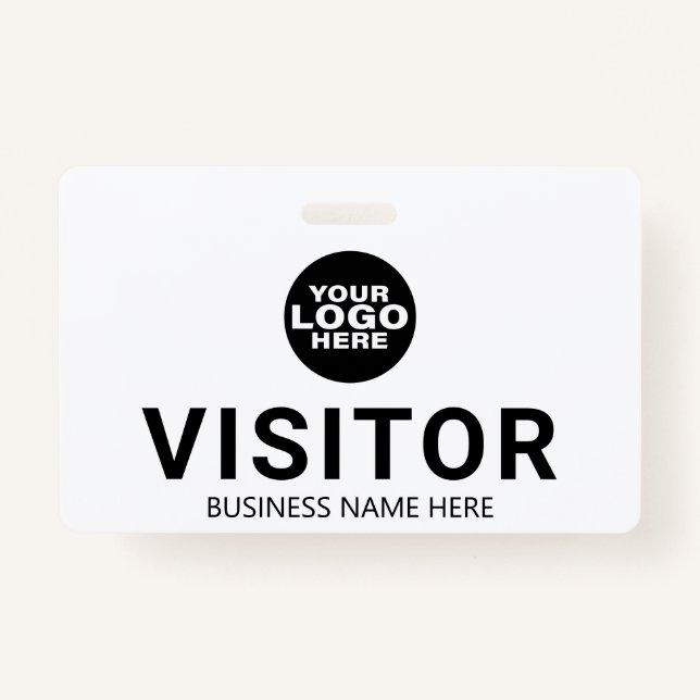 Badge Carte d'accès aux visiteurs du logo d'entreprise p (Devant)