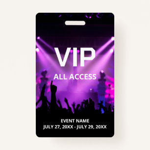 Badge Carte d'accès VIP All