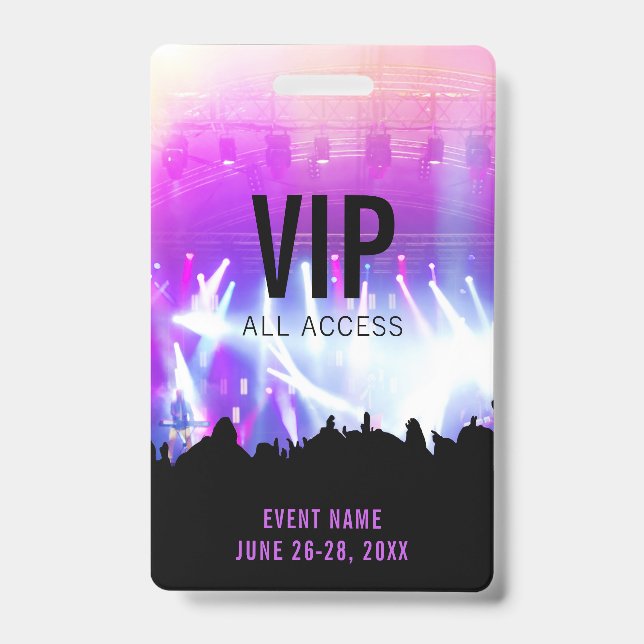 Badge Carte d'accès VIP All Access (Face)