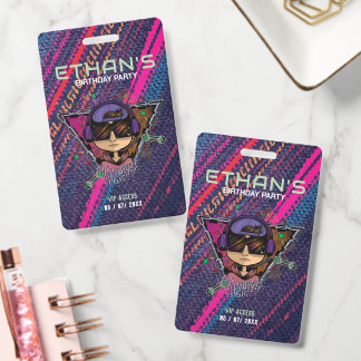 Badge Carte d'accès VIP personnalisée pour l'anniversair