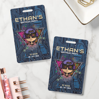 Badge Carte d'accès VIP personnalisée pour l'anniversair