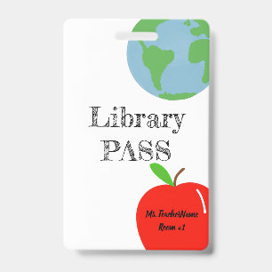 Badge Carte de bibliothèque personnalisée