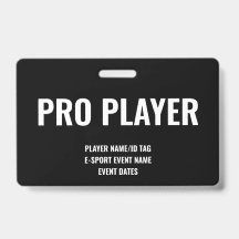 Carte de joueur pro personnalisée minimaliste pour