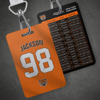 Carte de l'équipe de joueur orange personnalisée B