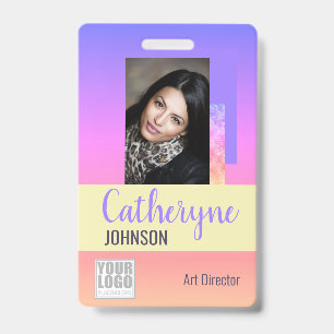 Badge Carte de modèle de code-barres de logo ombré arc-e