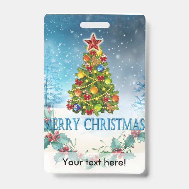 Badge Carte de Noël joyeux (Avant)