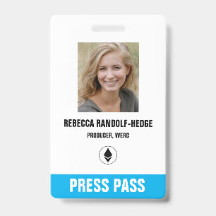 Badge CARTE DE PRESSE ÉVÉNEMENT SPÉCIAL - Pièce d'identi