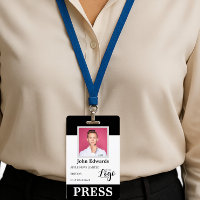 Carte de Presse Personnalisée avec Photo et Logo p