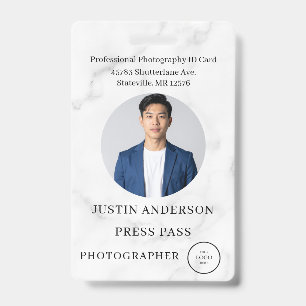 Badge Carte de presse photographe journaliste personnali