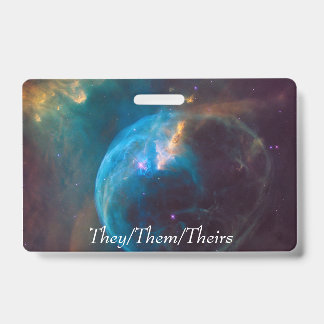 Badge Carte de pronom spatial (Iel/iel/eux)