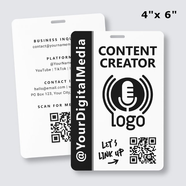 Badge Carte de réseau pour créateurs de contenu moderne  (Créateur téléchargé)
